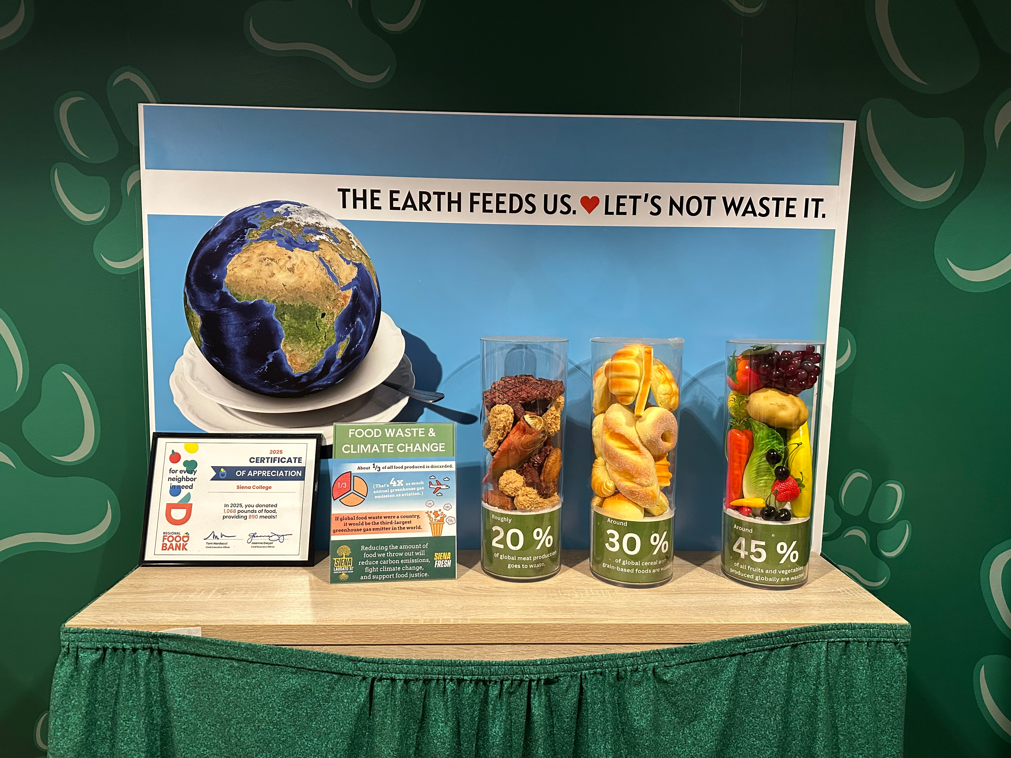 Food Waste Display - Siena Dining x Laudato Si'